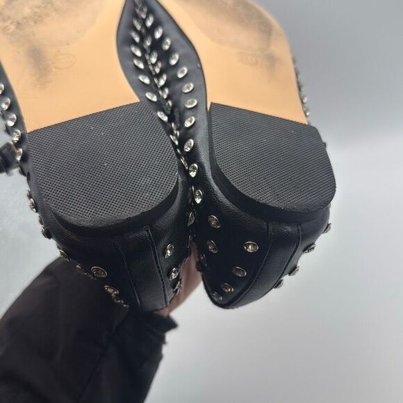 CUSHIONAIRE Flashy Women’s Bling Studded Mary Jane Flats SIZE 7 BLACK EMBELLISH - Picture 9 of 12